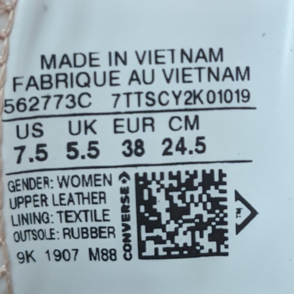 Converse CTAS Lift Hi Particle Beige/White/Black - Picture 9 of 9